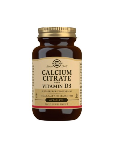 solgar calcio citrato con vitamina d 60 comprimidos