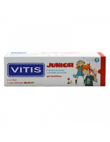 vitis junior gel dental sabor tutti frutti 75 ml