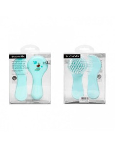 CEPILLO Y PEINE INFANTIL SOFT SUAVINEX AZUL DECO