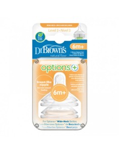DR BROWN´S TETINA BIBERON BOCA ANCHA -3.+6 ME