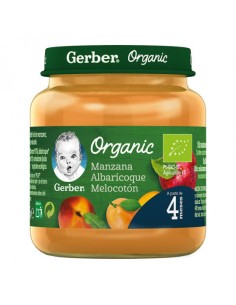 GERBER ORGANIC MANZANA MELOCOTON ALBARICOQUE125