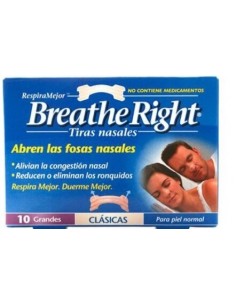 BREATHE RIGHT TIRAS NASALES GRANDE 10 UND