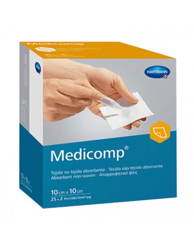 HARTMANN MEDICOMP GASA SUAVE 10X10 CM 25X2 UND