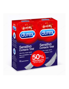 DUREX DUPLO SENSITIVO CONTACTO TOTAL 12UND