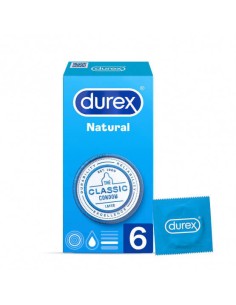 DUREX PRESERVATIVO NATURAL PLUS EASY ON 6 UNIDADES