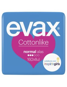 EVAX COTTONLIKE NORMAL CON ALAS COMPRESAS 16 UN