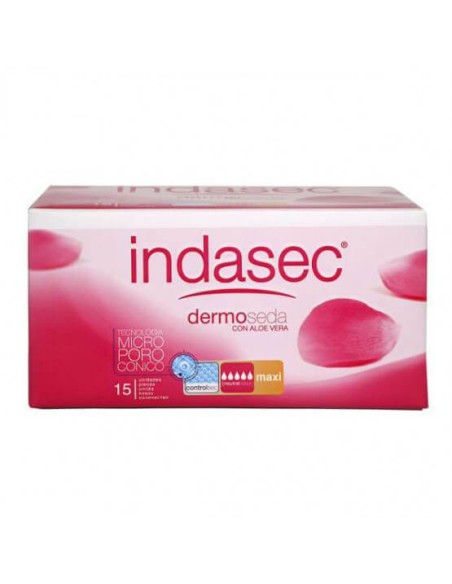 INDASEC DISCREET MAXI COMPRESAS 15 UND