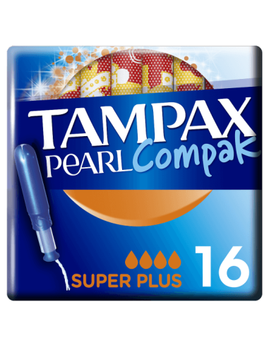 TAMPAX COMPAK PEARL SUPER PLUS TAMPONES 18 UND
