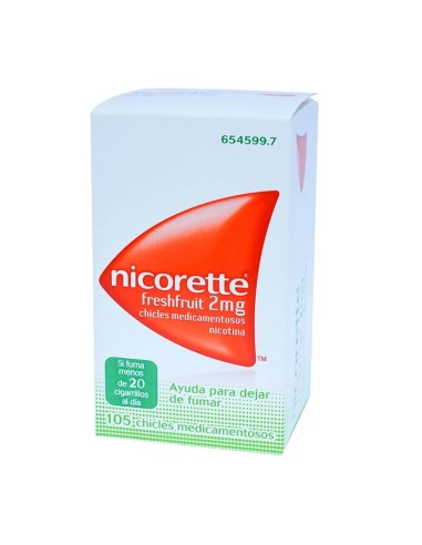 NICORETTE FRESHFRUIT 2 mg 105 CHICLES MEDICAMENTOSOS