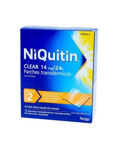 NIQUITIN CLEAR 14 MG/24 H 14 PARCHES TRANSDERMICOS 78 MG