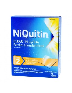 NIQUITIN CLEAR 14 MG/24 H 7 PARCHES TRANSDERMICOS 78 MG