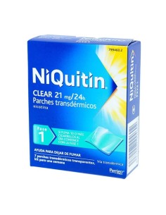 NIQUITIN CLEAR 21 MG/24 H 7 PARCHES TRANSDERMICOS 114 MG