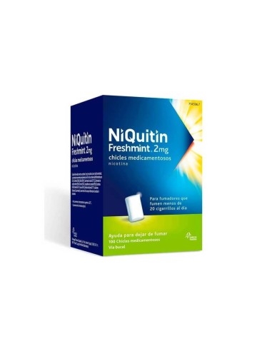 NIQUITIN FRESHMINT 2 mg 100 CHICLES MEDICAMENTOSOS