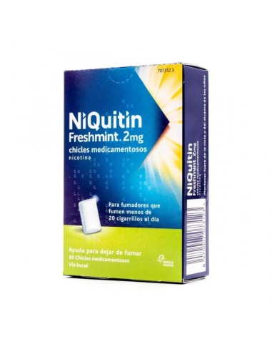 NIQUITIN FRESHMINT 2 mg 30 CHICLES MEDICAMENTOSOS