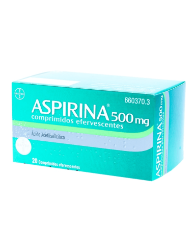 aspirina 500 mg 20 comprimidos efervescentes
