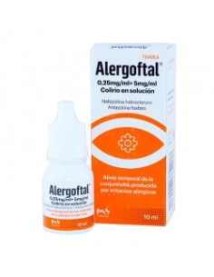 ALERGOFTAL 0,25 mg/ml + 5 mg/ml COLIRIO EN SOLUCION 1 FRASCO 10 ml