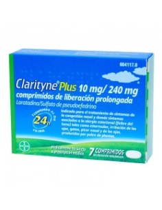 CLARITYNE PLUS 10 mg/240 mg 7 COMPRIMIDOS LIBERACION PROLONGADA