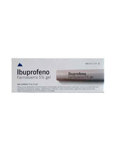 IBUPROFENO FARMASIERRA 50 mg/g GEL CUTANEO 1 TUBO 50 g