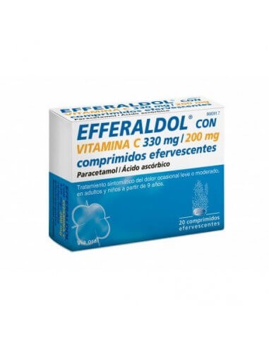 EFFERALDOL CON VITAMINA C 330 mg/200 mg 20 COMPRIMIDOS EFERVESCENTES