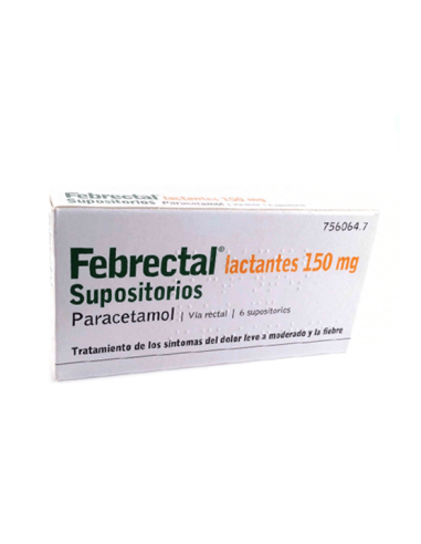 FEBRECTAL LACTANTES 150 MG 6 SUPOSITORIOS