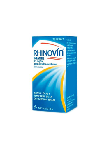 RHINOVIN INFANTIL 0,5 MG/ML GOTAS NASALES EN SOLUCION 1 FRASCO 10 ML