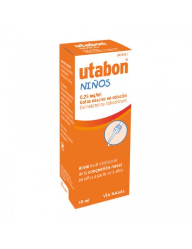 UTABON NIÑOS 0,25 mg/ml GOTAS NASALES EN SOLUCION 1 FRASCO 15 ml