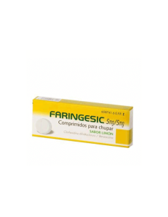 FARINGESIC 5 mg/5 mg 20 COMPRIMIDOS PARA CHUPAR (SABOR LIMON)