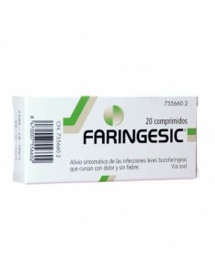 FARINGESIC 5 mg/5 mg 20 COMPRIMIDOS PARA CHUPAR (SABOR MENTA)