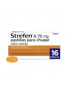 STREFEN 8,75 mg 16 PASTILLAS PARA CHUPAR (SABOR NARANJA)