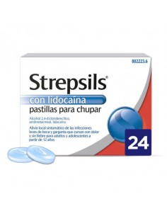 STREPSILS CON LIDOCAINA 24 PASTILLAS PARA CHUPAR