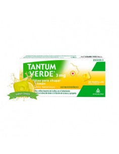 TANTUM VERDE 3 mg 20 PASTILLAS PARA CHUPAR (SABOR LIMON)