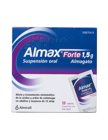 ALMAX FORTE 1,5 g 12 SOBRES SUSPENSION ORAL