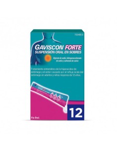 GAVISCON FORTE 12 SOBRES SUSPENSION ORAL 10 ML