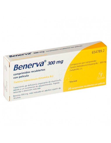 BENERVA 300 mg 20 COMPRIMIDOS RECUBIERTOS