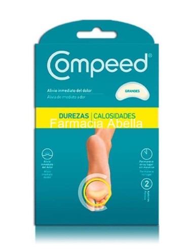 COMPEED DUREZAS HIDROCOLOIDE TALLA GRANDE 2 UNIDADES