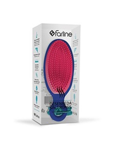 CEPILLO DE PELO FARLINE 1 UNIDAD COLOR AZUL