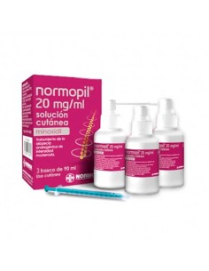 NORMOPIL 20 MG/ML 3 FRASCOS SOLUCION CUTANEA 90 ML