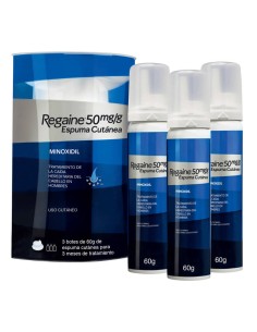 REGAINE 50 mg/g ESPUMA CUTANEA 3 TUBOS 60 g
