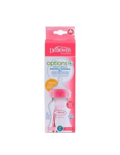 DR BROWN´S BIBERON BA NATURAL FLOW ROSA 240 ML
