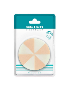 ESPONJA MAQUILLAJE BETER 6.7 CM LATEX 2 ESPONJAS
