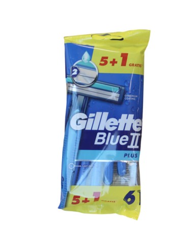 GILLETTE BLUE II PLUS 5+1 WITH BABY OIL+ALOE