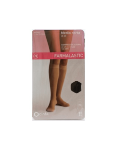 MEDIA CORTA (A-D) COMP NORMAL FARMALASTIC NEGRA