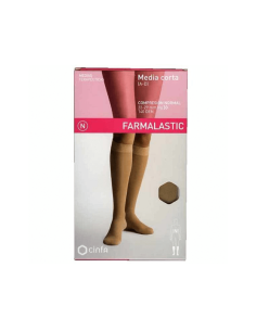 MEDIA FARMALASTIC CORTA C.NOR. T/MEDIANA BEIGE