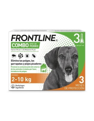 FRONTLINE COMBO PERROS 2-10 KG 3 PIPETAS BOEHRINGER