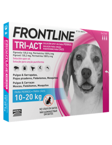 FRONTLINE TRI-ACT PERROS 10-20 KG 3 PIPETAS BOEHRINGER