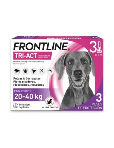 FRONTLINE TRI-ACT PERROS 20-40 KG 3 PIPETAS BOEHRINGER