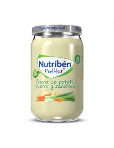NUTRIBEN POTITO CREMA DE PATATA PUERRO Y ZANAHORIA 235G