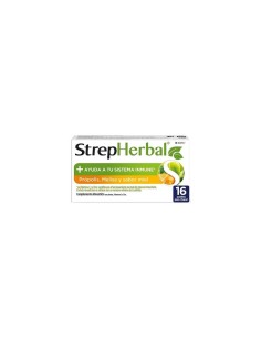 STREPHERBAL 16 PASTILLAS PARA CHUPAR SABOR PROPOLIS MELISA MIEL