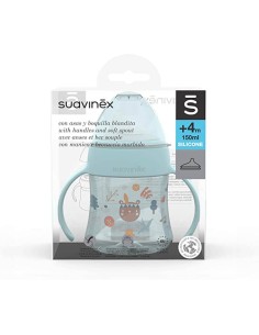 SUAVINEX BIBERON SILICONA CON ASAS DE COLORES +4 MESES 150ML