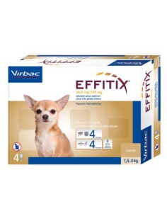 EFFITIX PERROS 1,5-4KG 4 PIPETAS VIRBAC